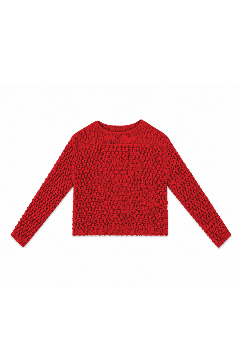 Camiseta de punto roja